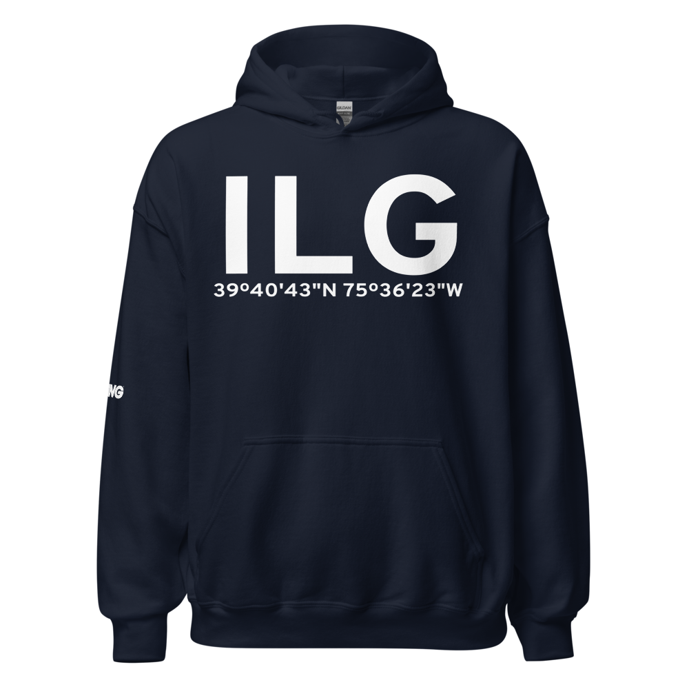 Wilmington (KILG) Airport Hoodie Sweatshirt 
