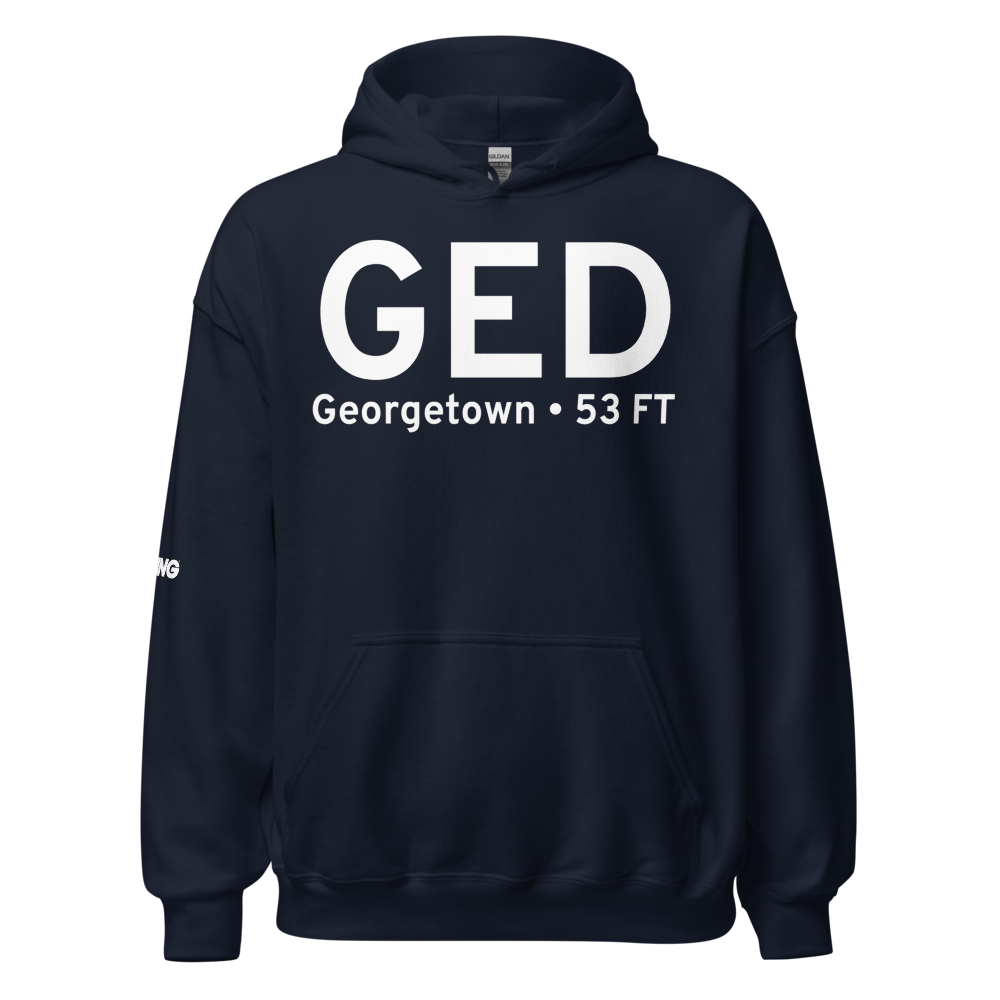 Georgetown (KGED) Airport Hoodie Sweatshirt 