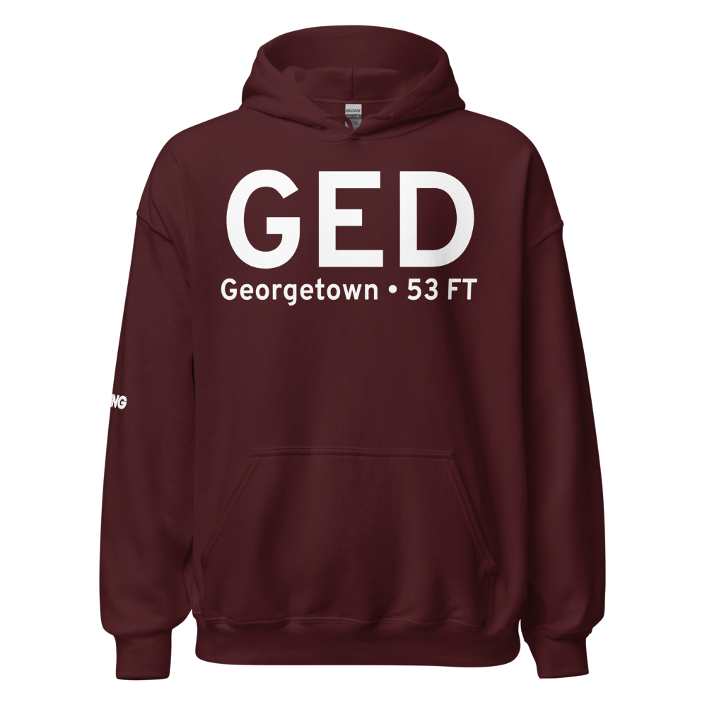 Georgetown (KGED) Airport Hoodie Sweatshirt 