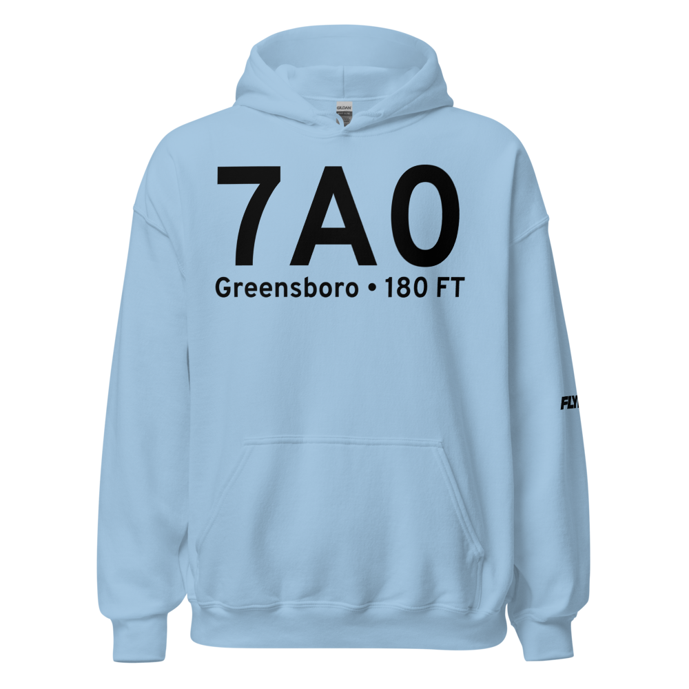 Greensboro (K7A0) Airport Hoodie Sweatshirt 