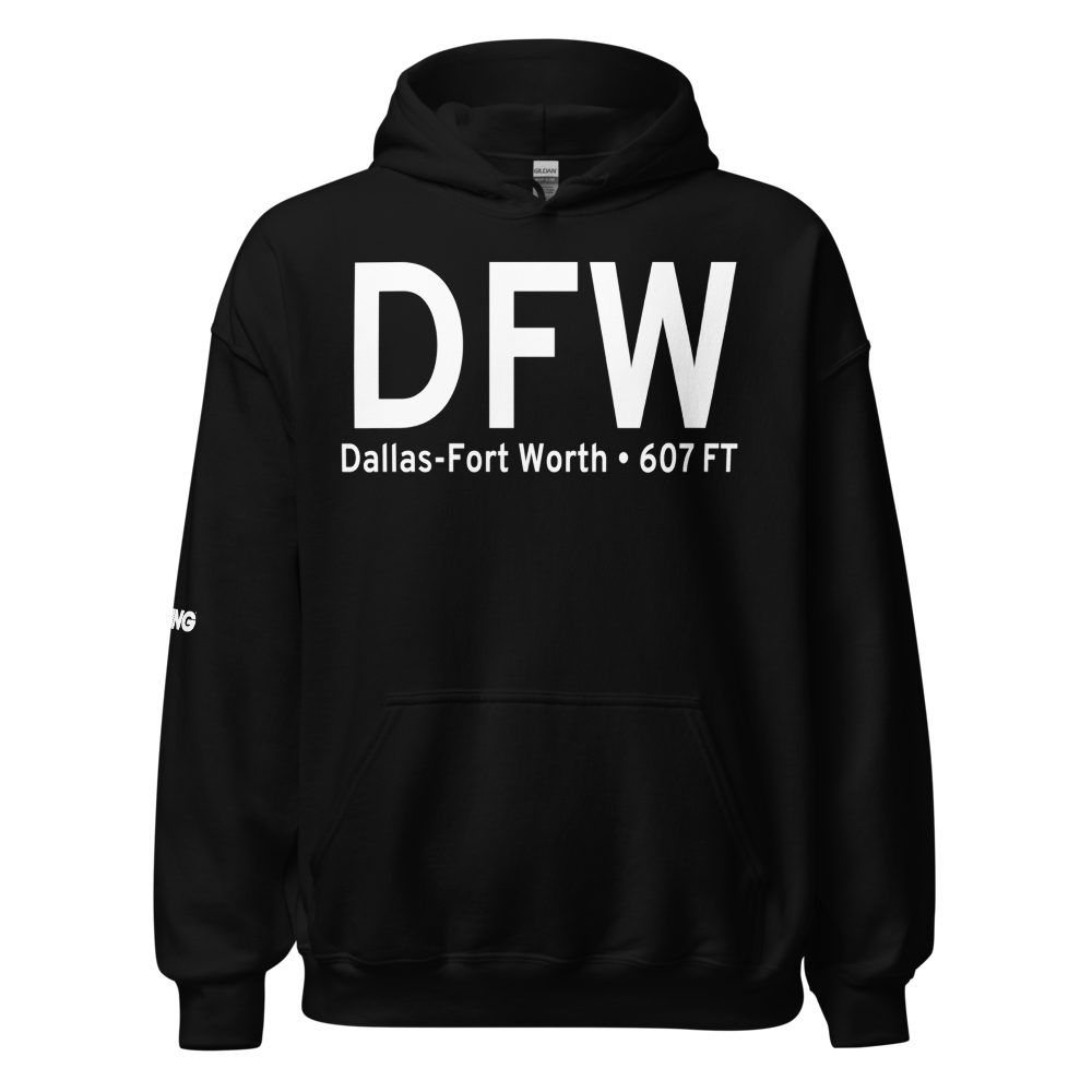 Dallas-Fort Worth (KDFW) Airport Hoodie Sweatshirt 