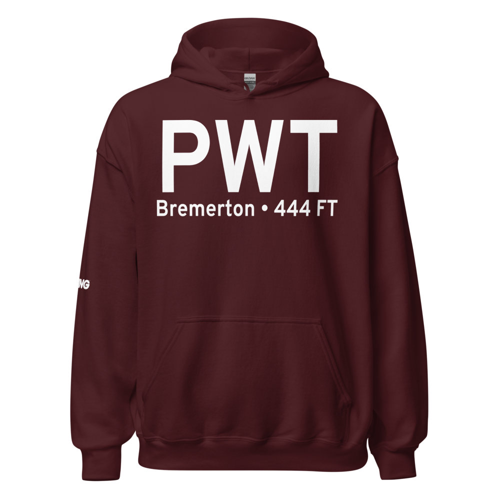Bremerton (KPWT) Airport Hoodie Sweatshirt 