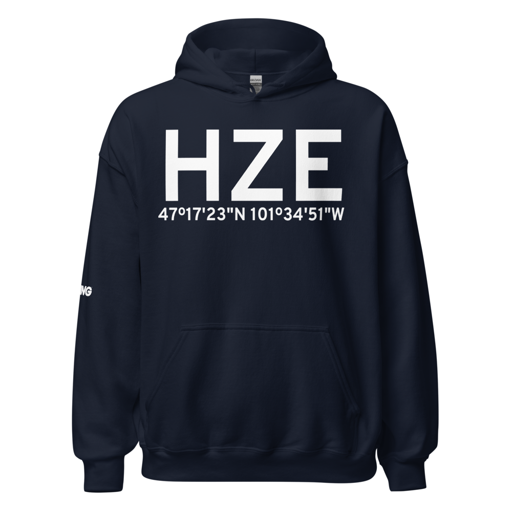 Hazen (KHZE) Airport Hoodie Sweatshirt 