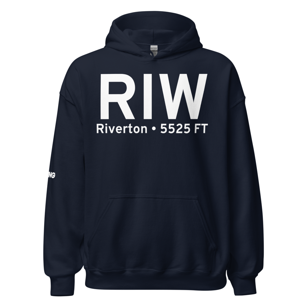 Riverton (KRIW) Airport Hoodie Sweatshirt 