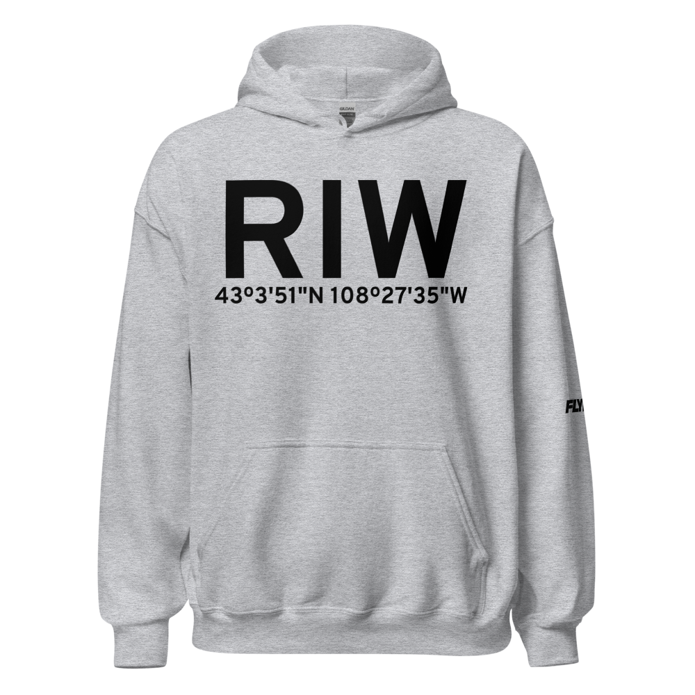 Riverton (KRIW) Airport Hoodie Sweatshirt 