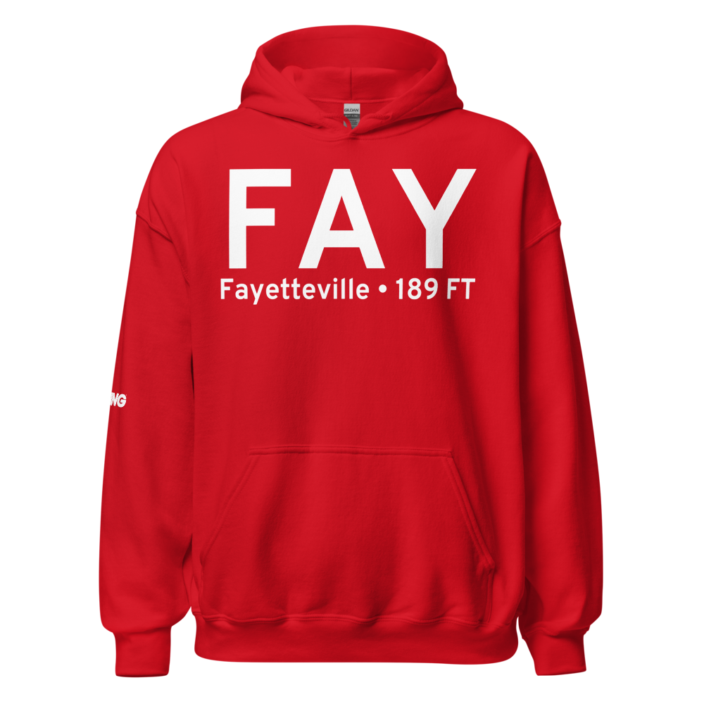 Fayetteville (KFAY) Airport Hoodie Sweatshirt 