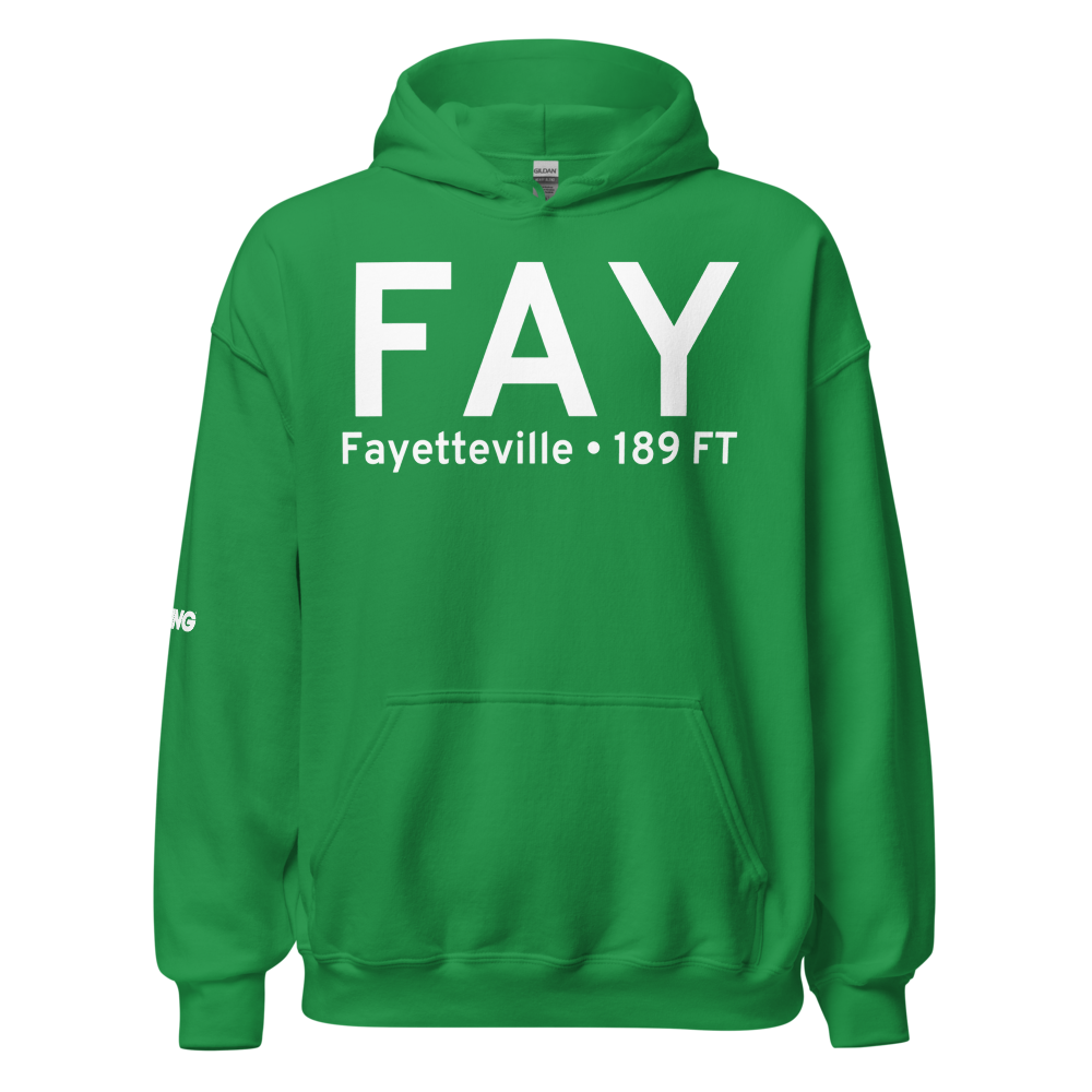 Fayetteville (KFAY) Airport Hoodie Sweatshirt 