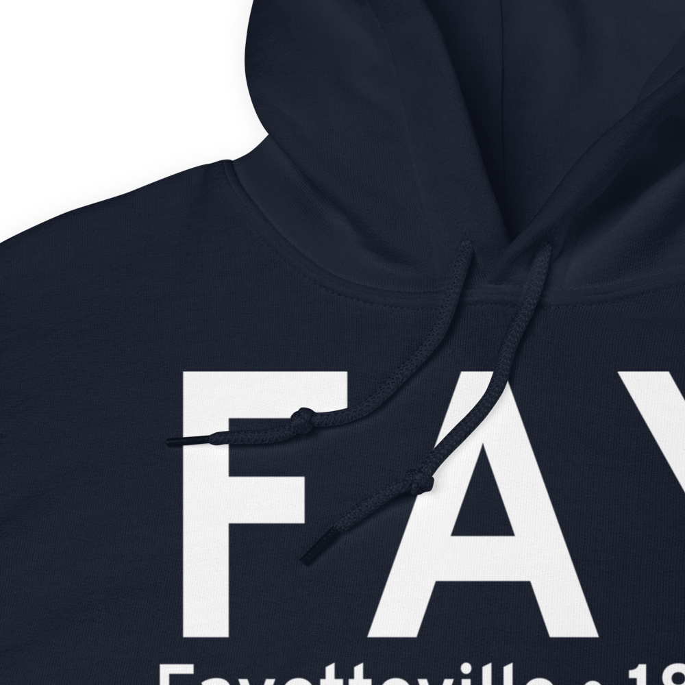 Fayetteville (KFAY) Airport Hoodie Sweatshirt 