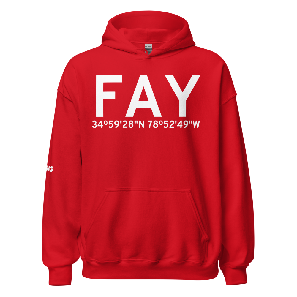 Fayetteville (KFAY) Airport Hoodie Sweatshirt 