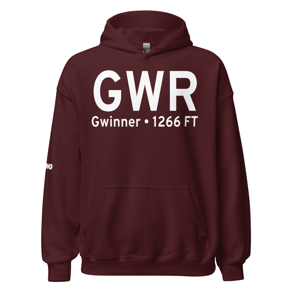 Gwinner (KGWR) Airport Hoodie Sweatshirt 
