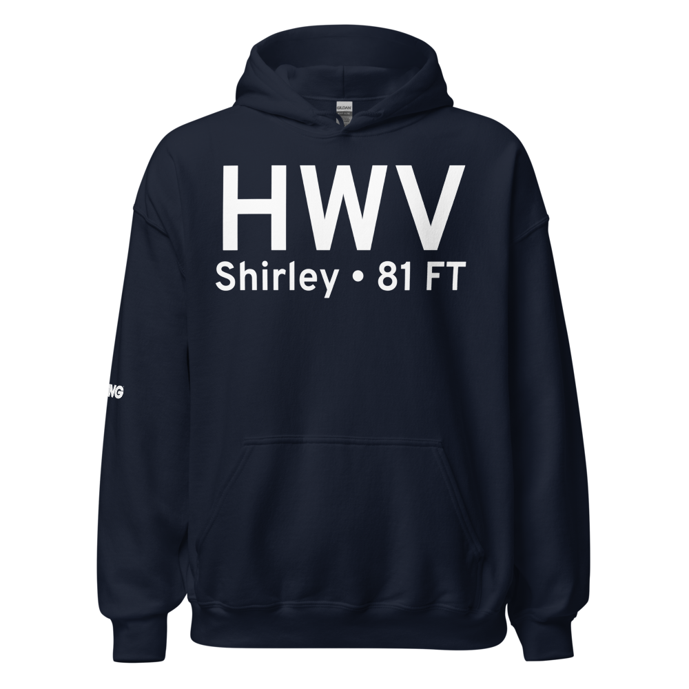 Shirley (KHWV) Airport Hoodie Sweatshirt 