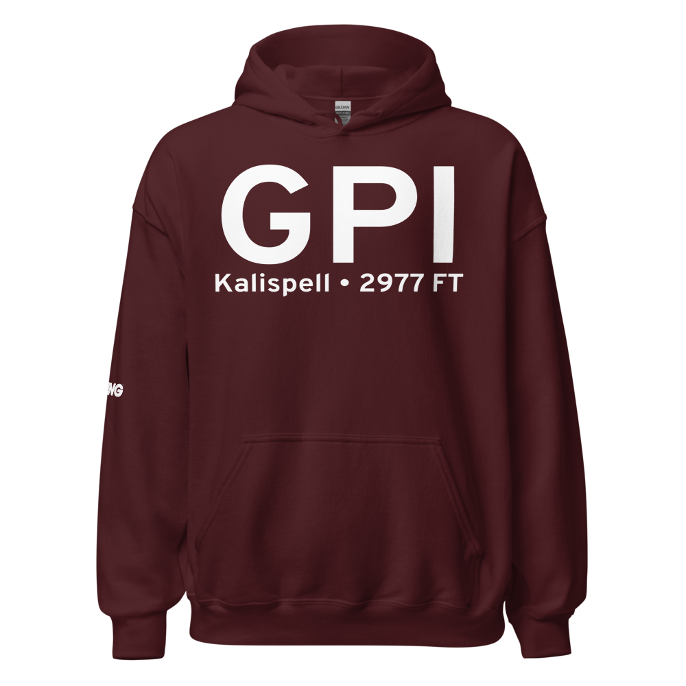 Kalispell (KGPI) Airport Hoodie Sweatshirt 