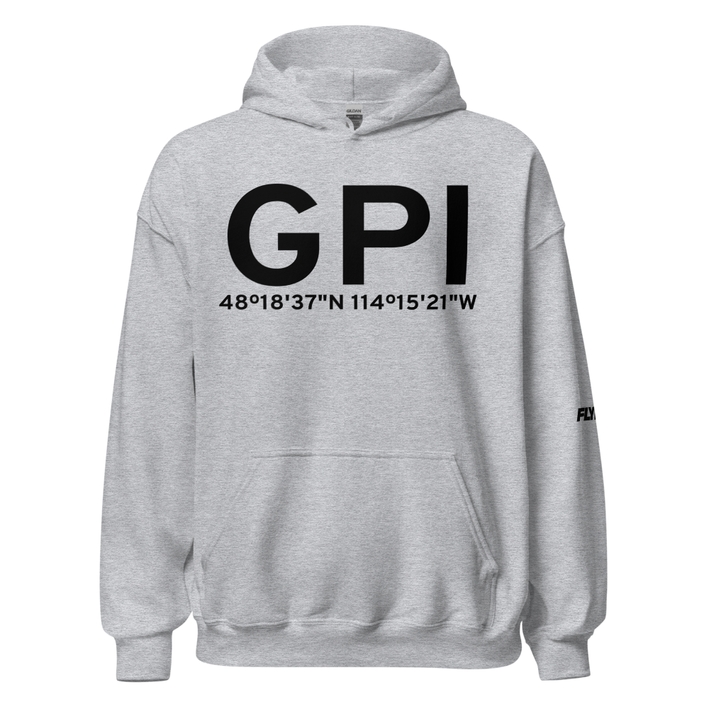 Kalispell (KGPI) Airport Hoodie Sweatshirt 