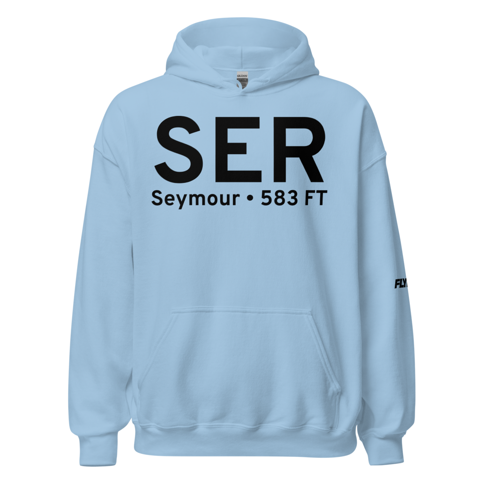 Seymour (KSER) Airport Hoodie Sweatshirt 
