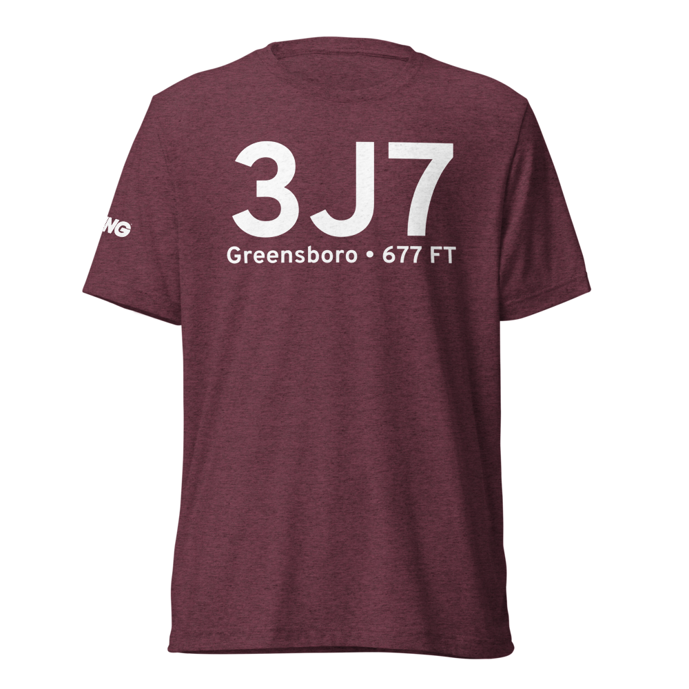 Greensboro (K3J7) Airport Tri-blend T-Shirt 