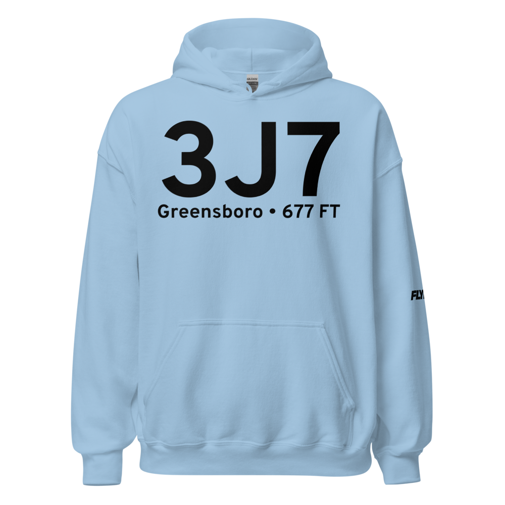 Greensboro (K3J7) Airport Hoodie Sweatshirt 