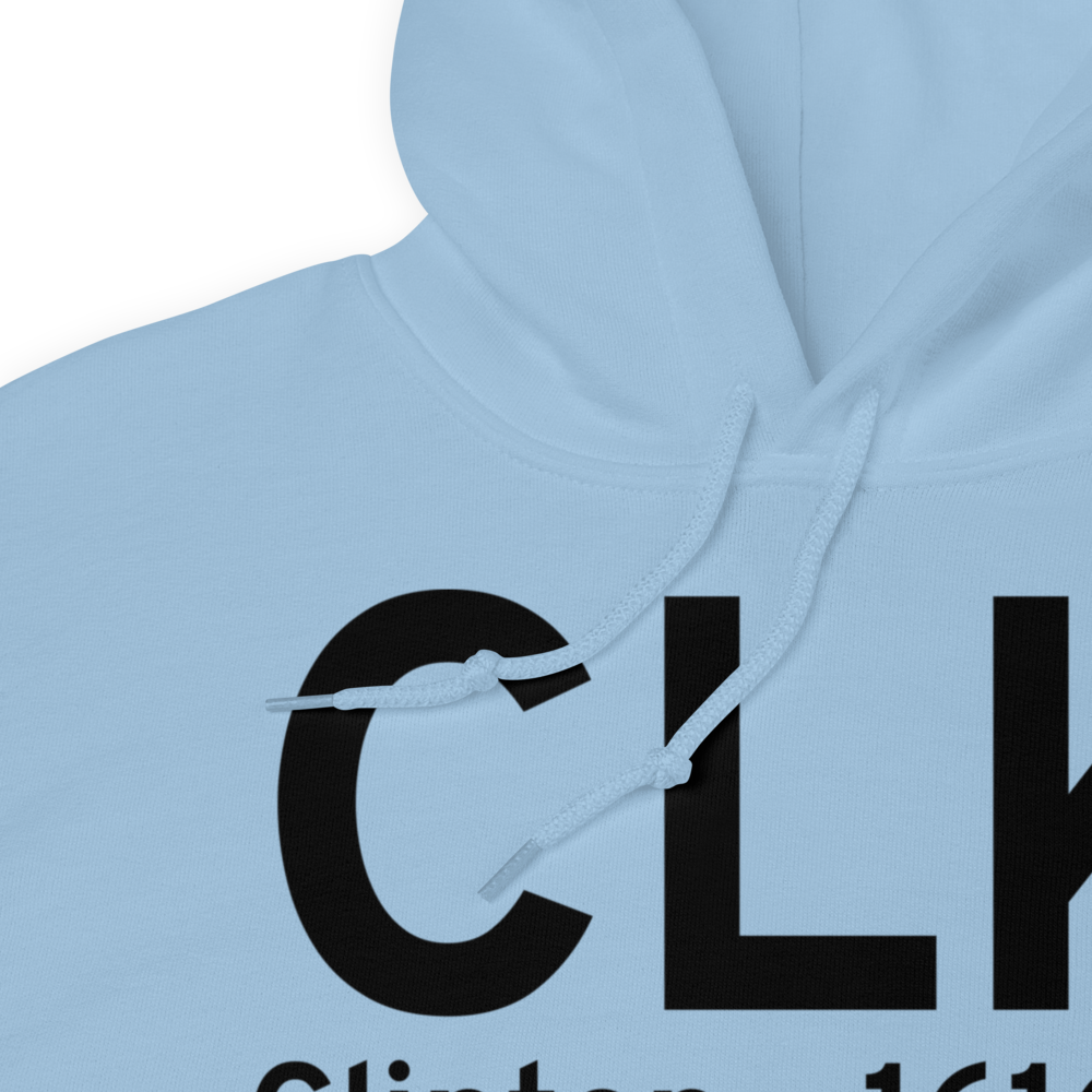Clinton (KCLK) Airport Hoodie Sweatshirt 