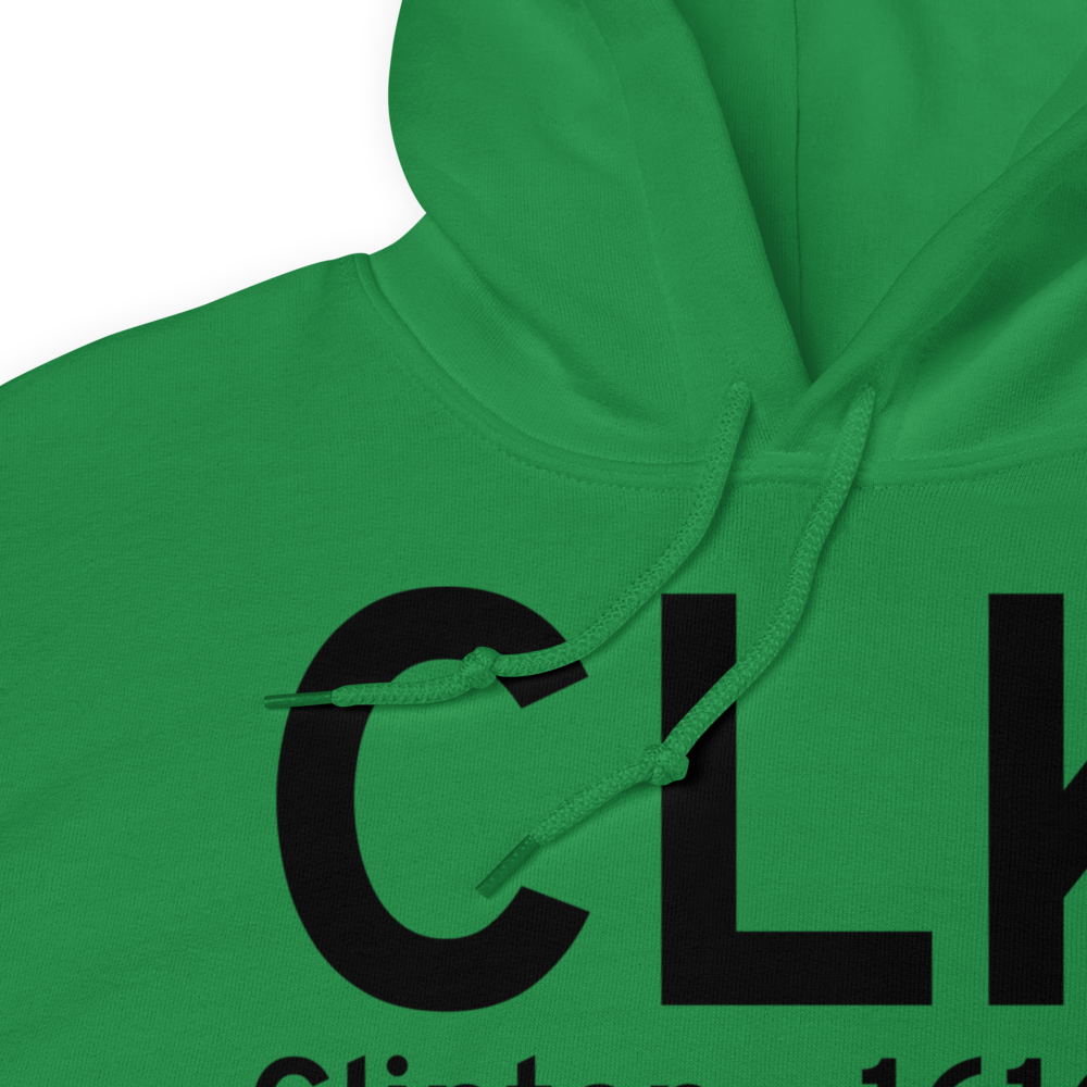 Clinton (KCLK) Airport Hoodie Sweatshirt 