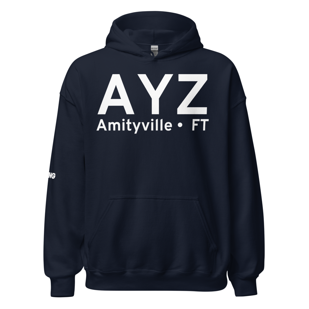 Amityville (AYZ) Airport Hoodie Sweatshirt 