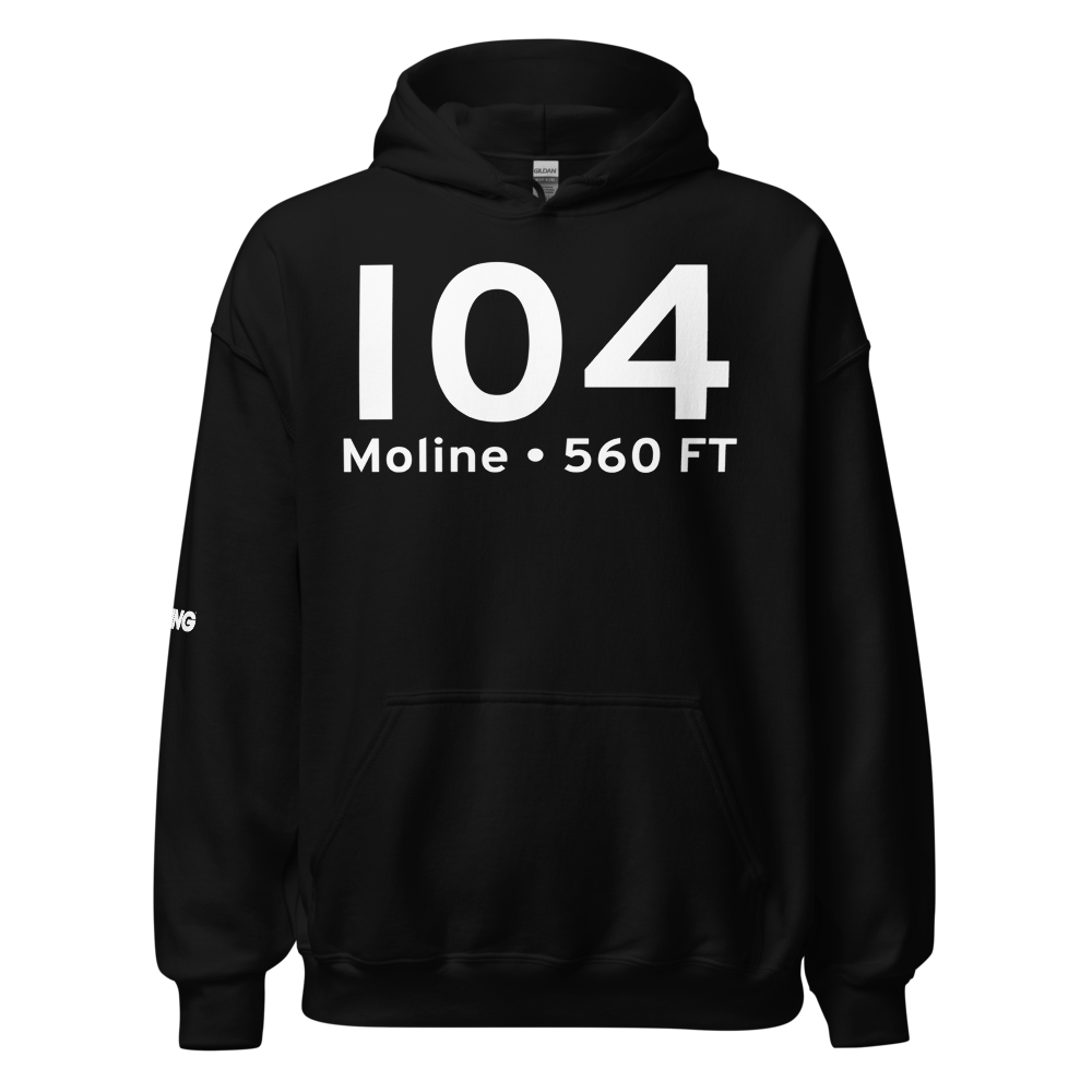 Moline (I04) Airport Hoodie Sweatshirt 