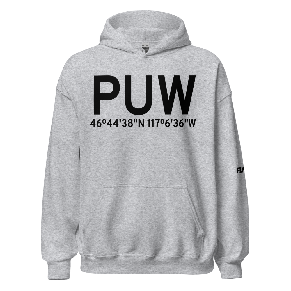 Pullman/Moscow (KPUW) Airport Hoodie Sweatshirt 