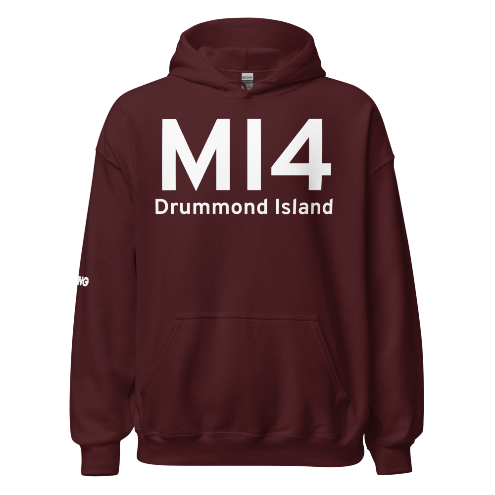 Drummond Island (US-1231) Airport Hoodie Sweatshirt 