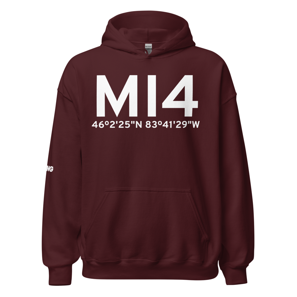 Drummond Island (US-1231) Airport Hoodie Sweatshirt 