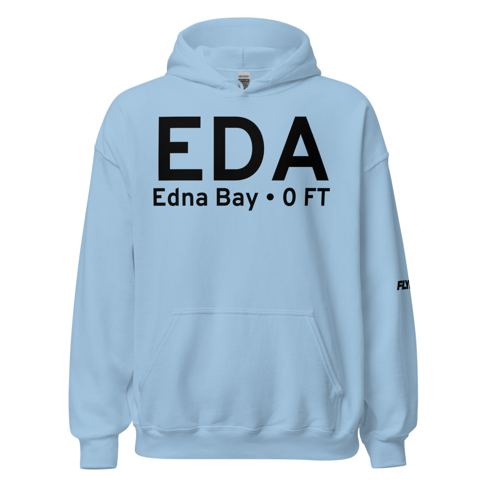 Edna Bay (EDA) Airport Hoodie Sweatshirt 