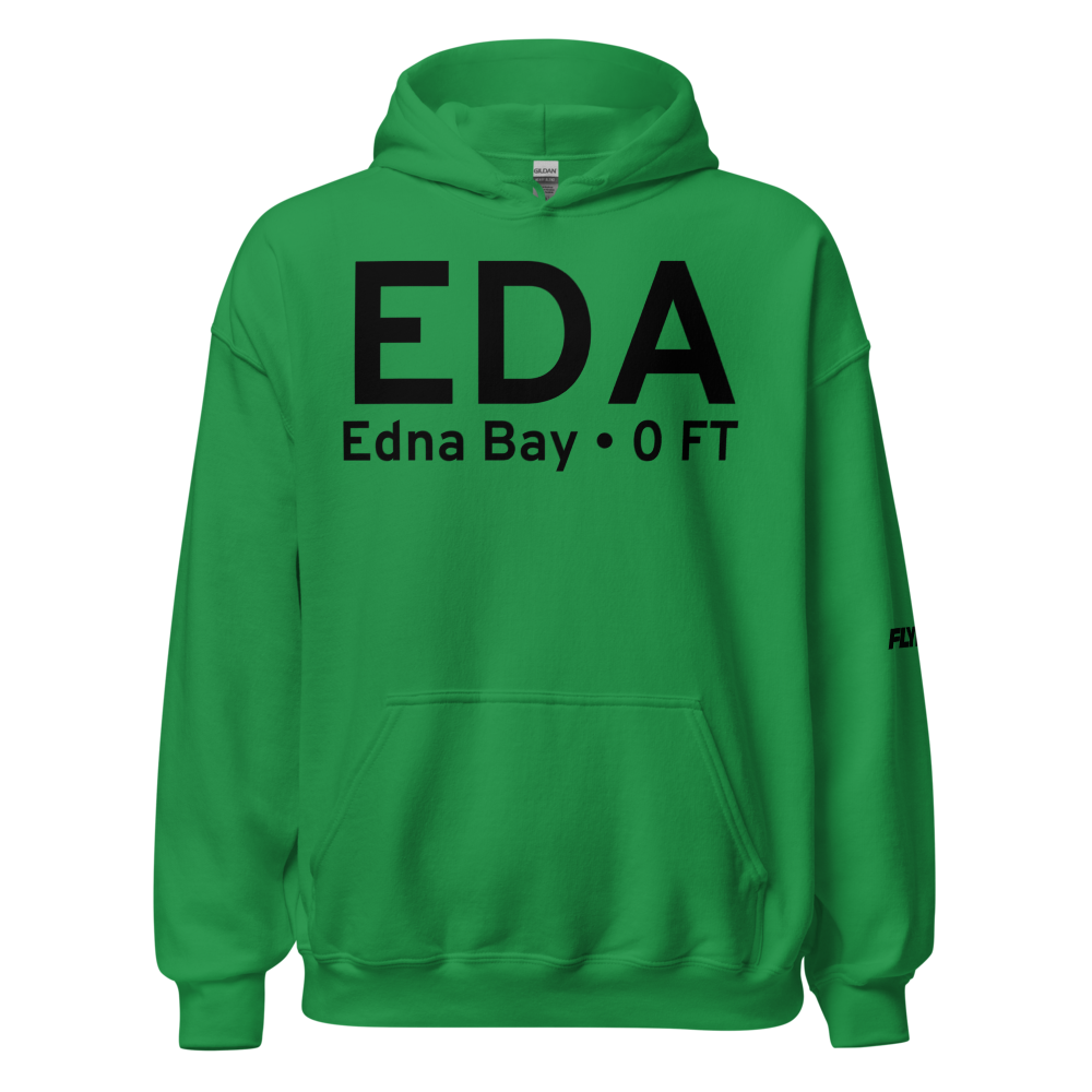 Edna Bay (EDA) Airport Hoodie Sweatshirt 