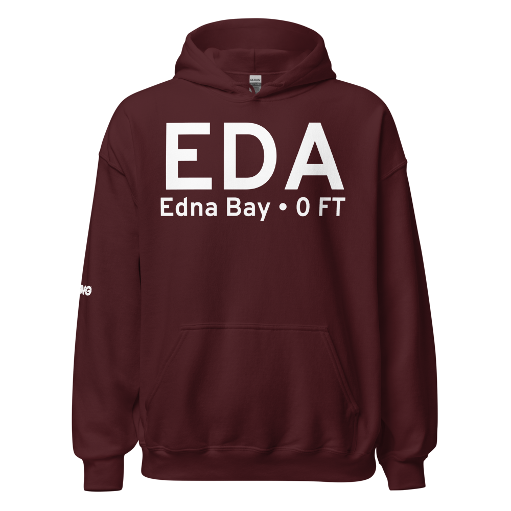 Edna Bay (EDA) Airport Hoodie Sweatshirt 