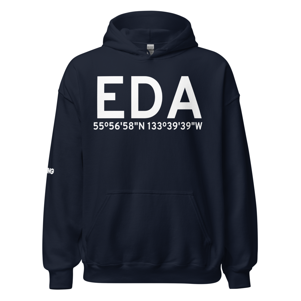 Edna Bay (EDA) Airport Hoodie Sweatshirt 