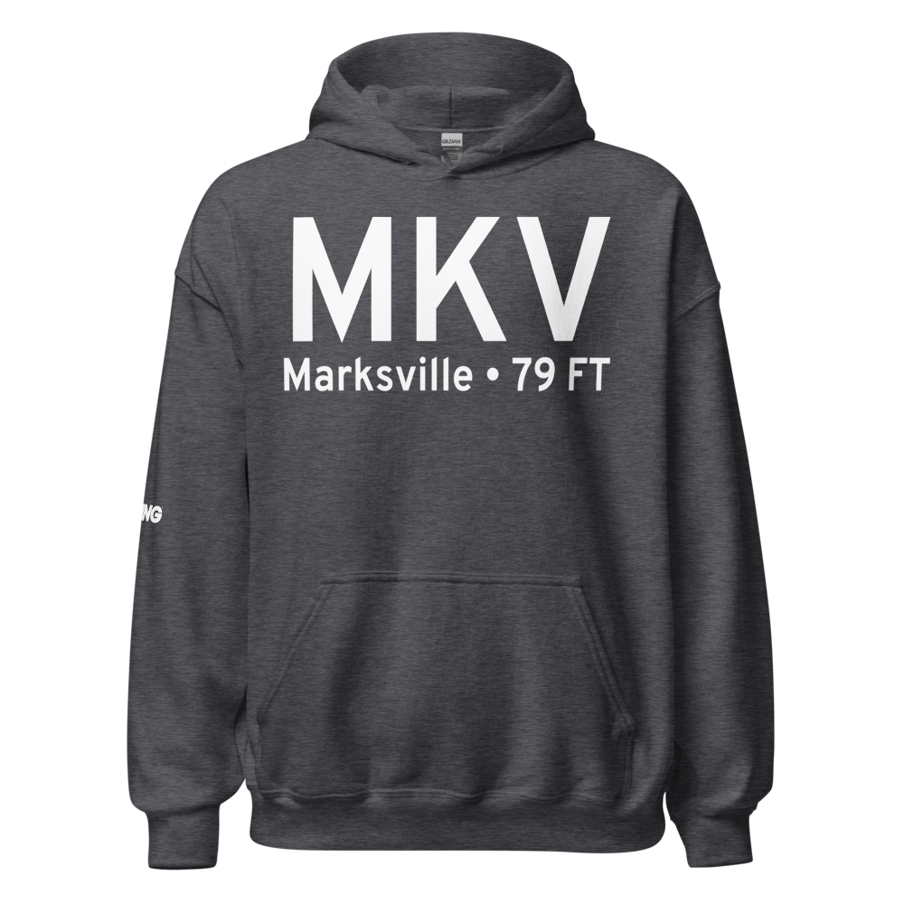 Marksville (KMKV) Airport Hoodie Sweatshirt 