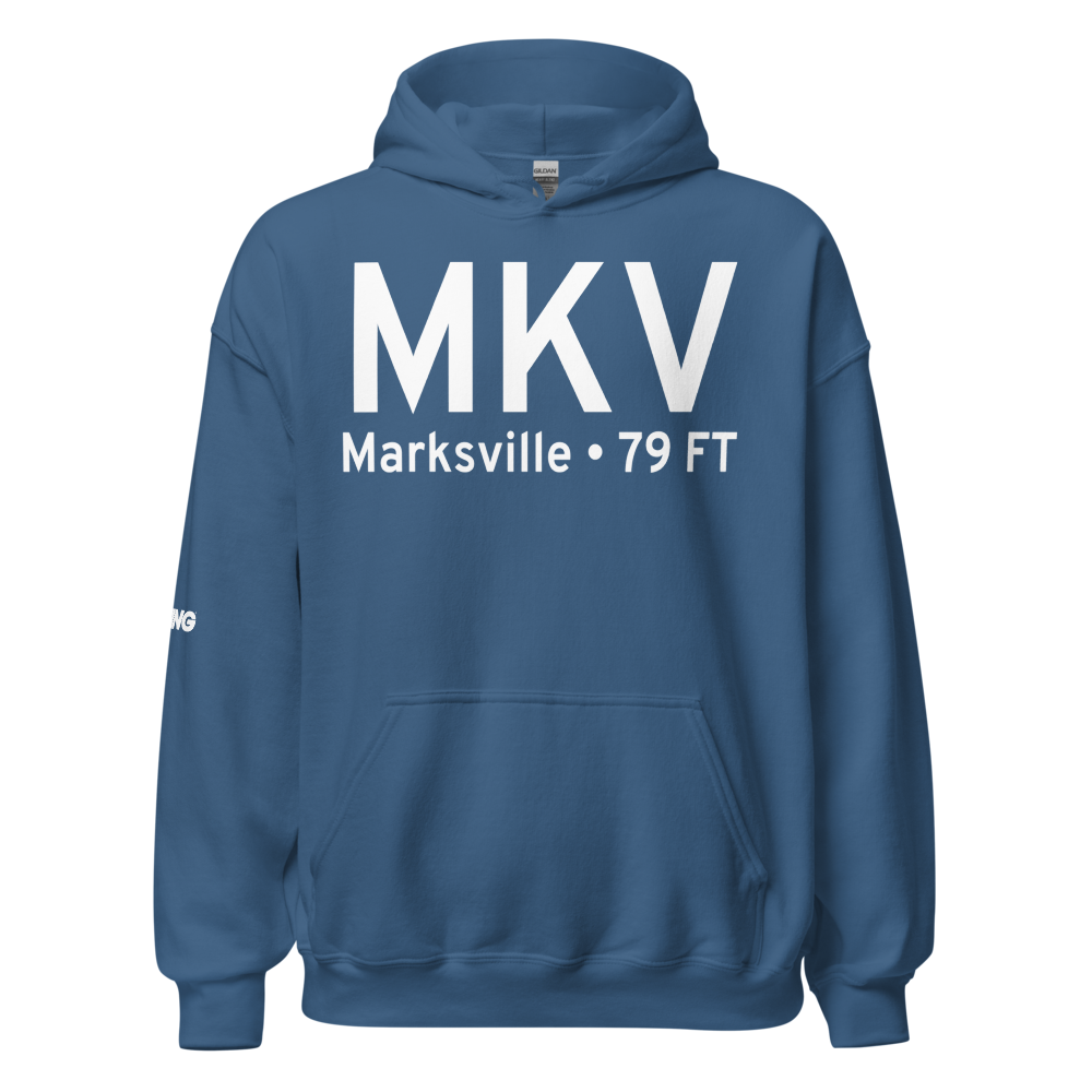 Marksville (KMKV) Airport Hoodie Sweatshirt 