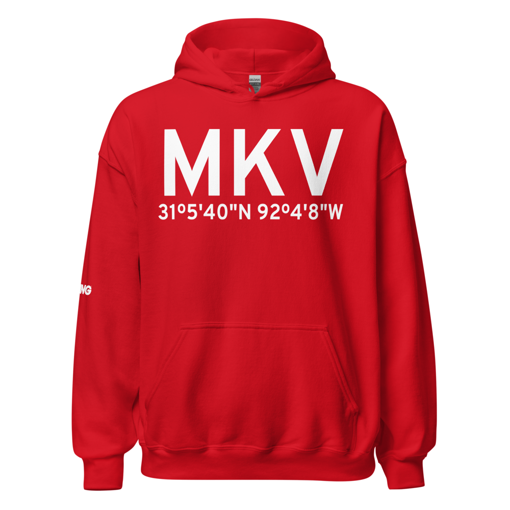 Marksville (KMKV) Airport Hoodie Sweatshirt 