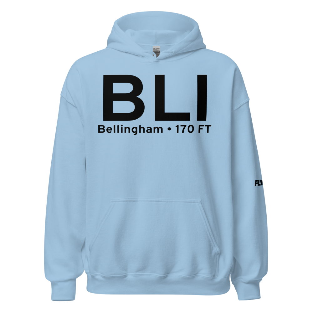 Bellingham (KBLI) Airport Hoodie Sweatshirt 