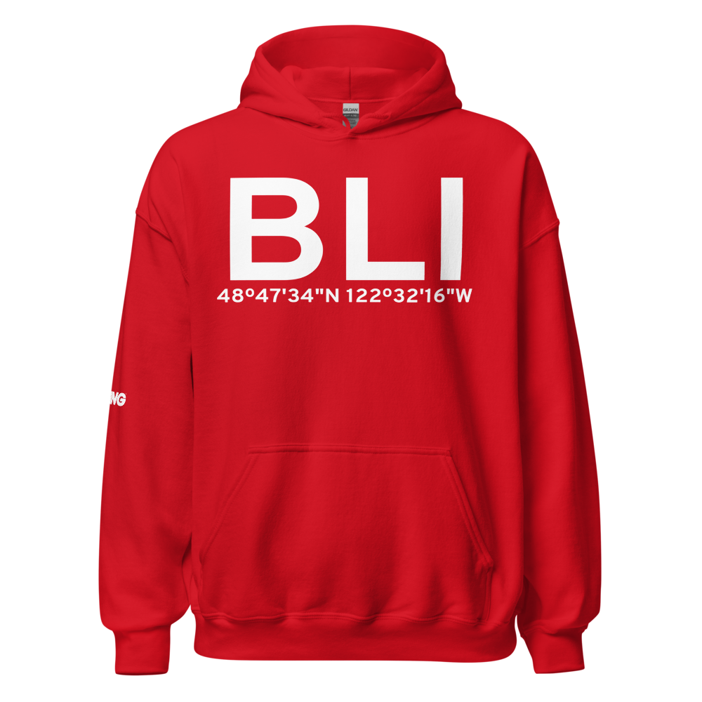 Bellingham (KBLI) Airport Hoodie Sweatshirt 