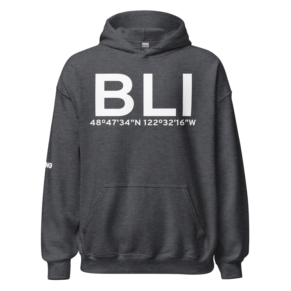 Bellingham (KBLI) Airport Hoodie Sweatshirt 