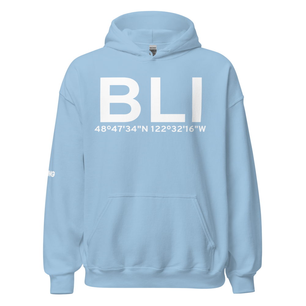 Bellingham (KBLI) Airport Hoodie Sweatshirt 