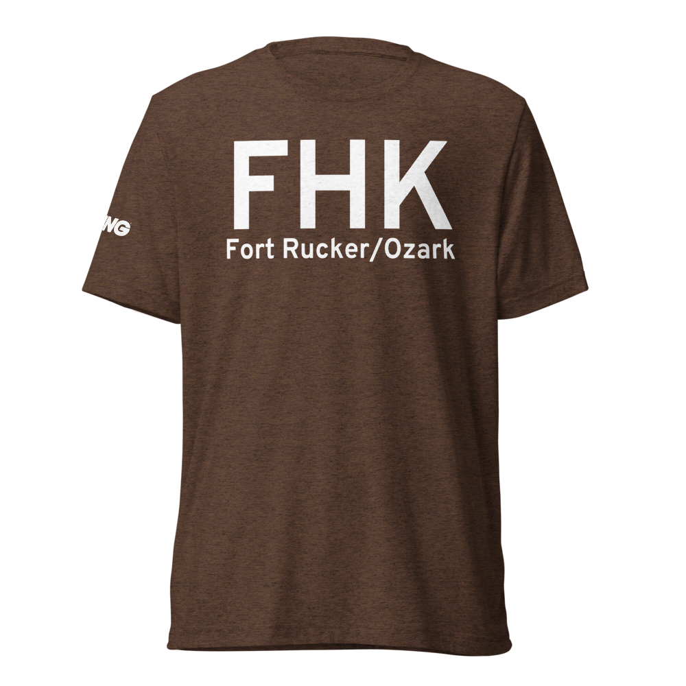 Fort Rucker/Ozark (FHK) Airport Tri-blend T-Shirt 