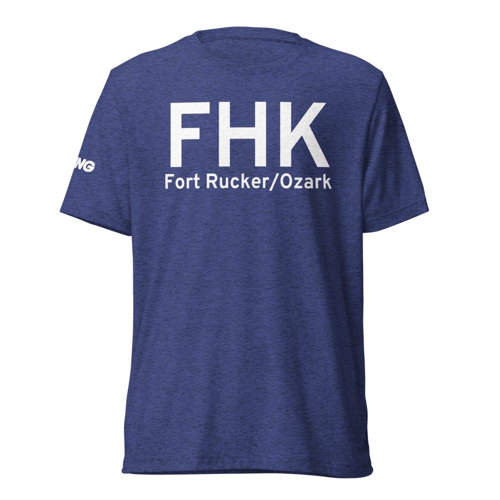Fort Rucker/Ozark (FHK) Airport Tri-blend T-Shirt 