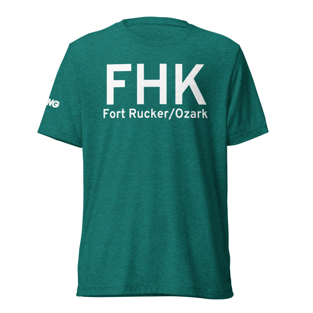 Fort Rucker/Ozark (FHK) Airport Tri-blend T-Shirt 