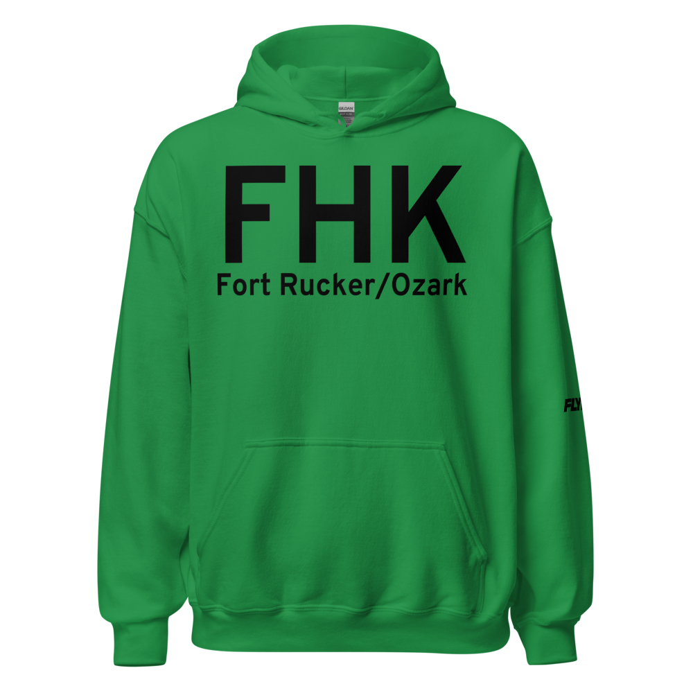 Fort Rucker/Ozark (FHK) Airport Hoodie Sweatshirt 
