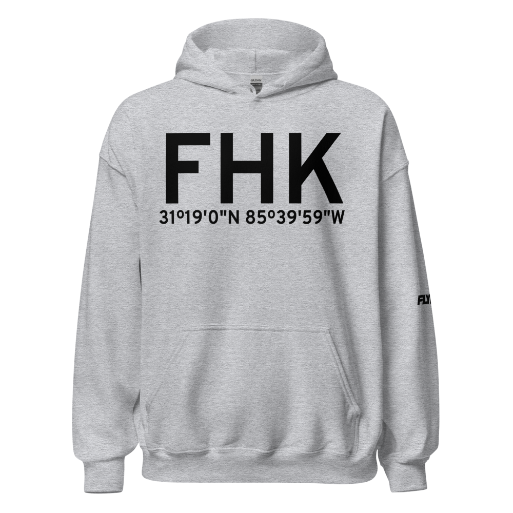 Fort Rucker/Ozark (FHK) Airport Hoodie Sweatshirt 