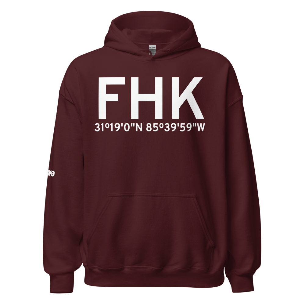 Fort Rucker/Ozark (FHK) Airport Hoodie Sweatshirt 