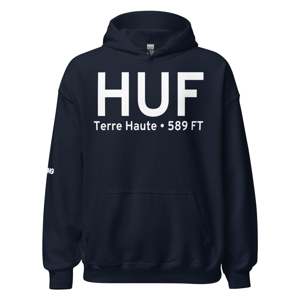 Terre Haute (KHUF) Airport Hoodie Sweatshirt 