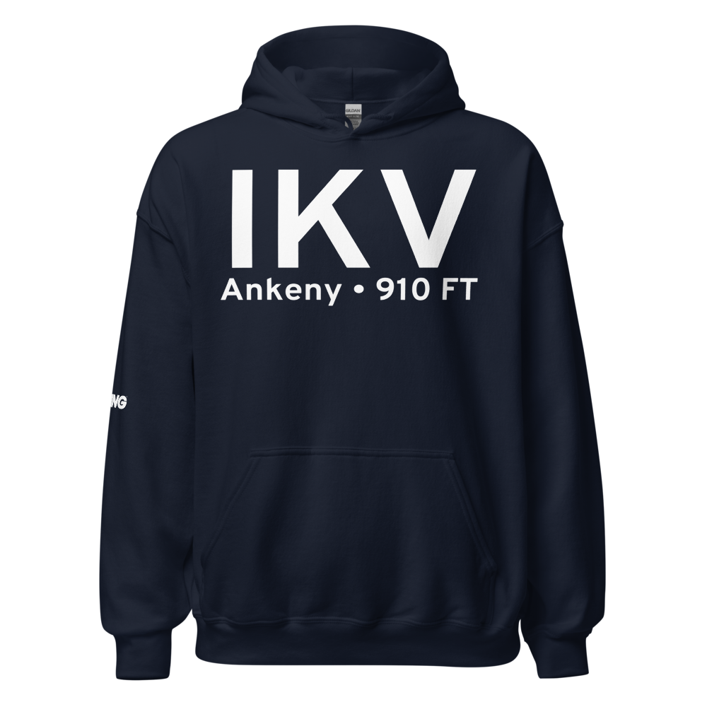 Ankeny (KIKV) Airport Hoodie Sweatshirt 
