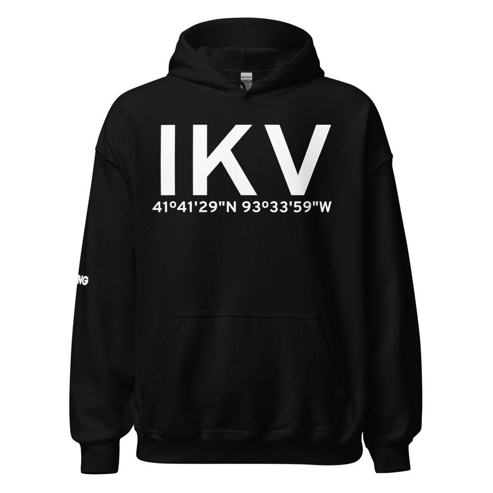 Ankeny (KIKV) Airport Hoodie Sweatshirt 