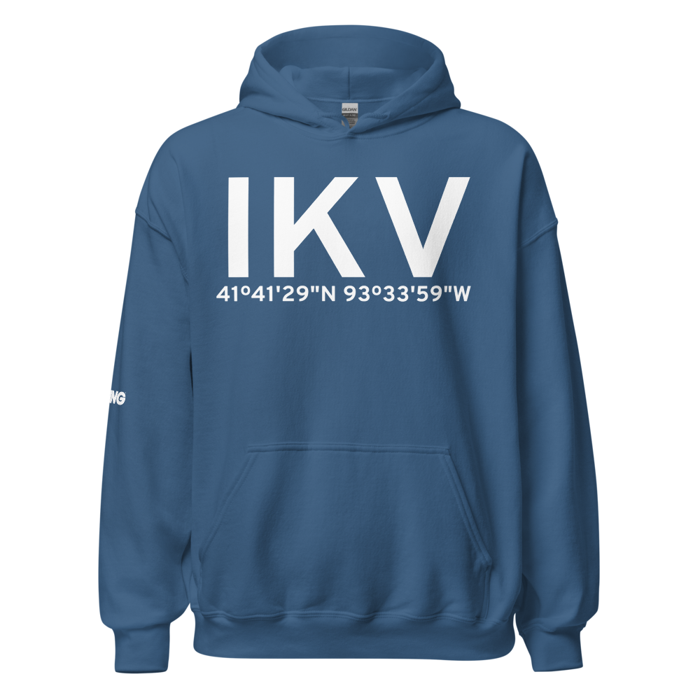 Ankeny (KIKV) Airport Hoodie Sweatshirt 
