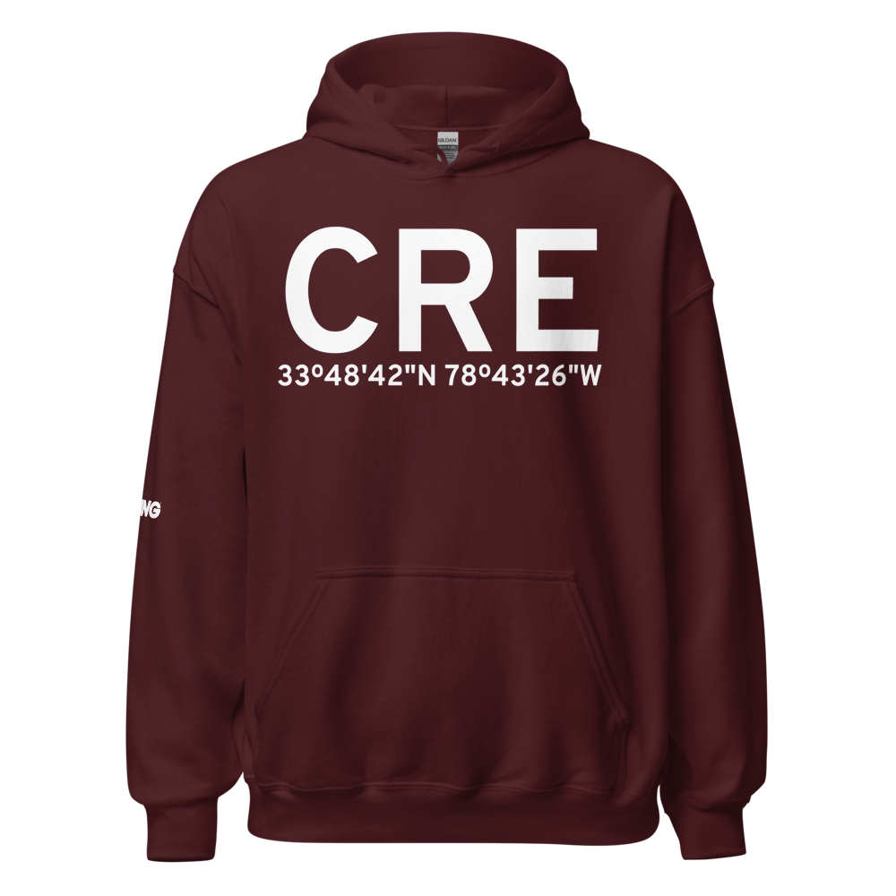 North Myrtle Beach (KCRE) Airport Hoodie Sweatshirt 