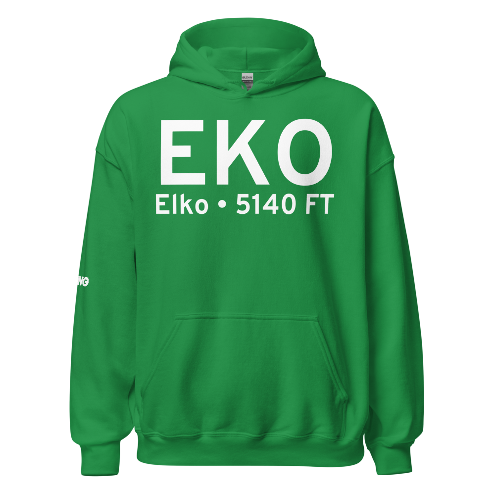Elko (KEKO) Airport Hoodie Sweatshirt 